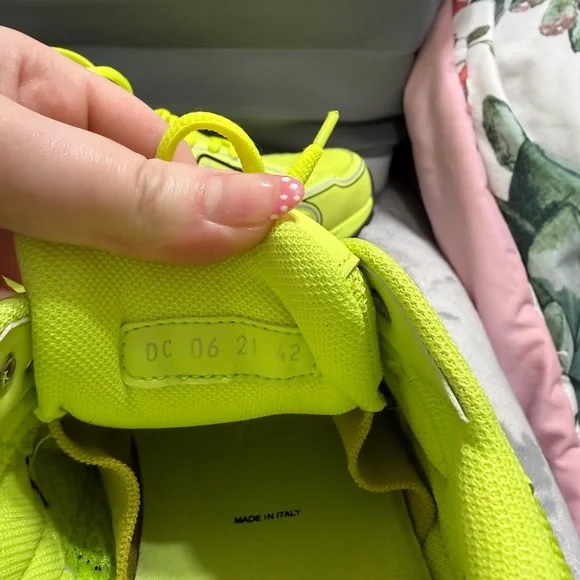 Dior Neon Yellow Athletic Sneakers - Picture 4 of 8